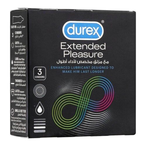 Durex Extended Pleasure Delay Condoms – 3 Count Pack