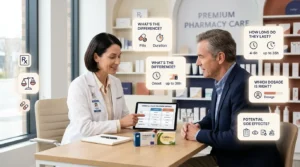 Common patient questions comparing Cialis and Viagra answered by Pakistani pharmacist