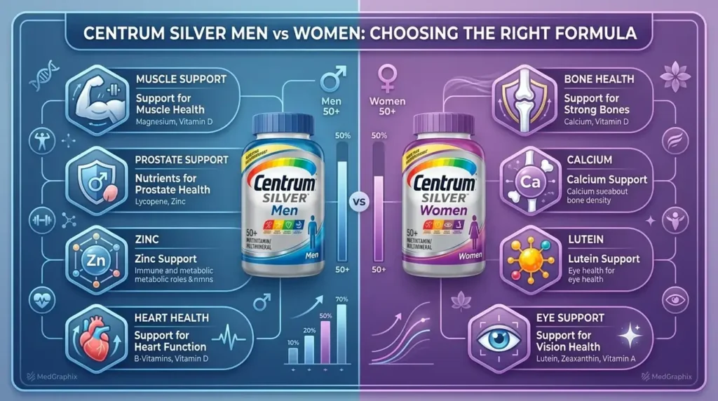 Centrum Silver Men vs Women