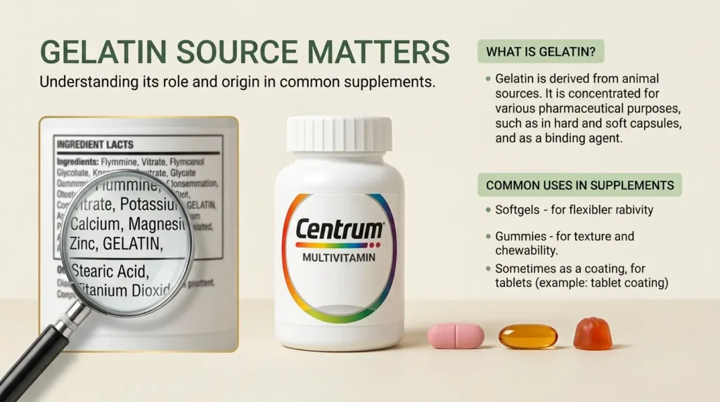 Is Centrum Halal? Gelatin source in Centrum supplements explained