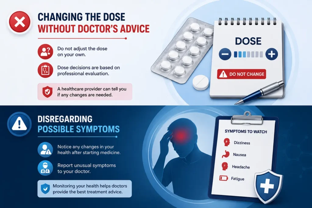Everlong Tablet Side Effects risks from changing dose without doctor advice and ignoring symptoms