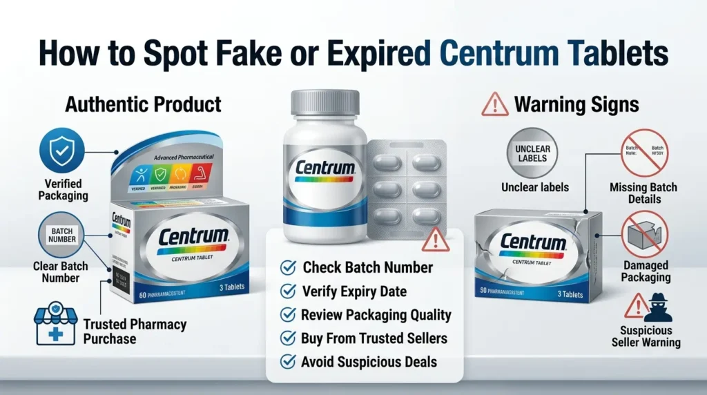 How to spot fake or expired Centrum tablets - warning signs