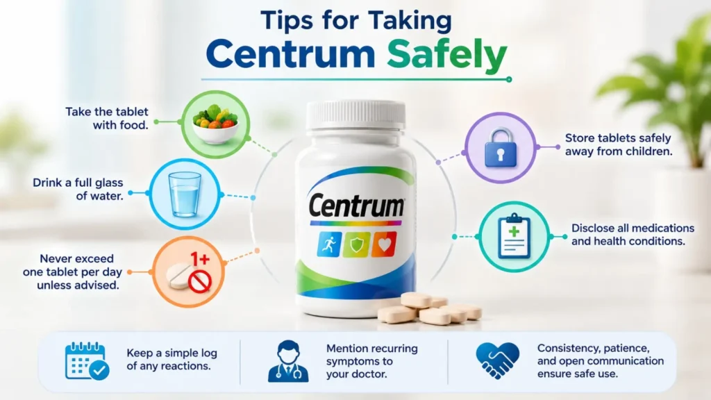 Helpful tips for taking Centrum multivitamins safely
